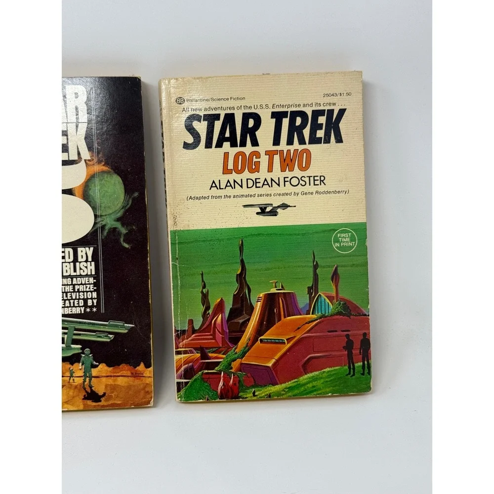 Vintage Star Trek Paperback Book Lot James Blish Alan Dean Foster1 3 4 5 Log Two
